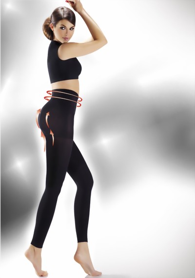 Annes - 90 denier opaque body-shaping leggings Push-Up, black, size M
