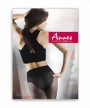 Annes - 20 denier elegant tights with lace pant detailing Bikini, black, size M
