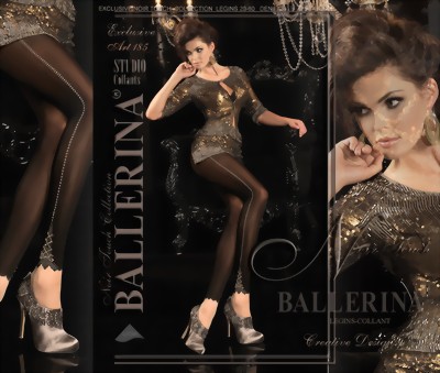 Ballerina - Beautiful mock leggings tights, 60 denier