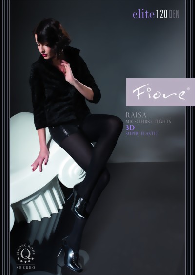 Fiore - Opaque, microfiber tights, 120 DEN, black, size S