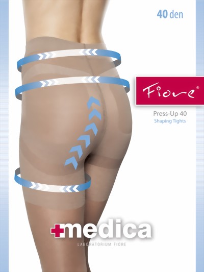Fiore - Push-Up tights Press-Up 40 den, graphite, size M