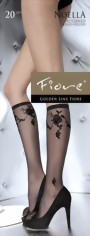 Fiore - Beautiful flower patterned knee highs Noella 20 denier