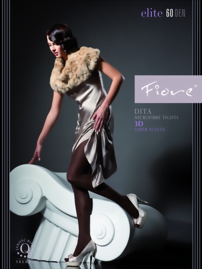 Fiore - 60 denier opaque, microfiber tights Dita, black, size M Fiore - 60 denier opaque, microfiber tights Dita, black, size M