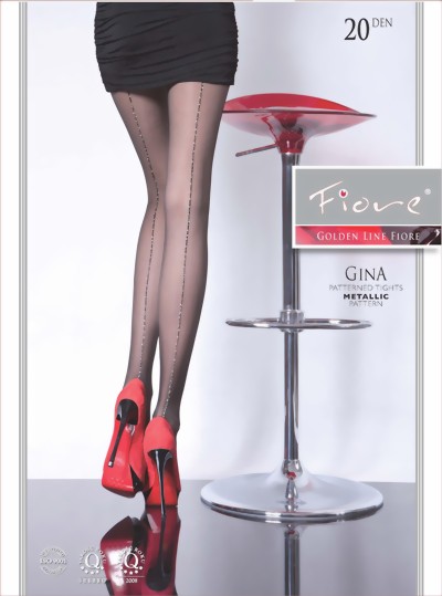 Sexy Patterned tights Gina 20 denier in black, size M