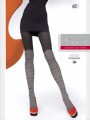 Fiore - Mock over the knee tights with winter pattern Nessa 60 DEN, ecri-black, size S Fiore - Mock over the knee tights with winter pattern Nessa 60 DEN, ecri-black, size S