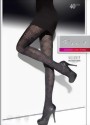 Fiore - Elegant flower pattern tights Suzet 40 DEN, black, size S