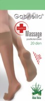 Gabriella - Massage knee highs 20 denier, black