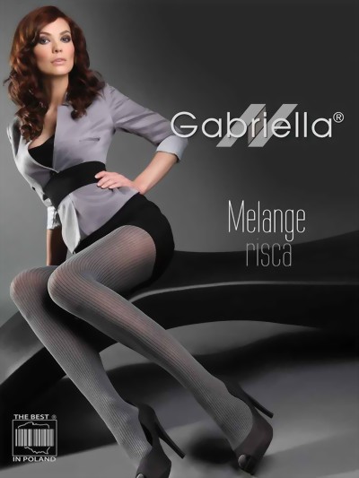 Gabriella - Stylish striped tights Risca Micro, burgund, size L