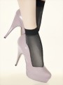 Gerbe - Elegant opaque glossy ankle socks Sheherazade, 70 denier, black-silver, size M
