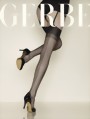 Gerbe - Timeless elegance Back seam stockings Carnation 10 den, black-red, size XXL