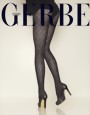 Gerbe - Exclusive patterned tights Cocon, white, size M