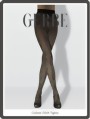 Gerbe - Exclusive floral pattern tights with gold glitter Diva, black-gold, size S