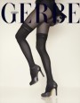 Gerbe - Stylish over the knee tights Frou Frou, gris chine, size L