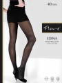 Fiore - Elegant patterned tights Edina 40 DEN, black, size S