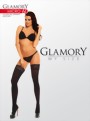 Glamory - Opaque plus size hold ups Micro 60 denier, black, size L