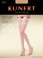 Kunert - Elegant glossy hold ups Satin Look 20, ivory, size S