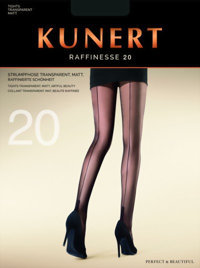 Kunert - Elegant back seam tights Raffinesse, nude-black, size S
