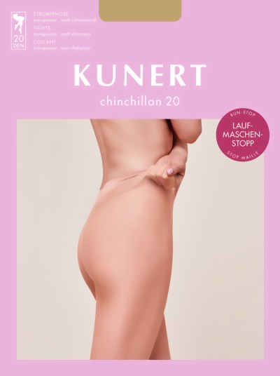 Kunert - Transparent tights with innovative KUNERT runstop Chinchillan 20, espresso, size M