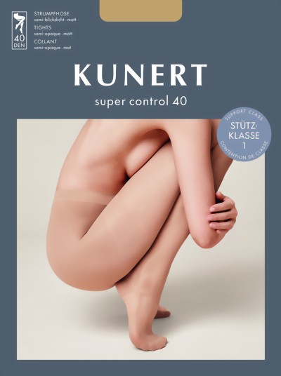 Kunert - Semi-transparent support tights Super Control 40, cashmere, size M