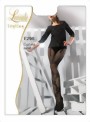 Levante - Mock suspender tights with floral pattern, 30 DEN