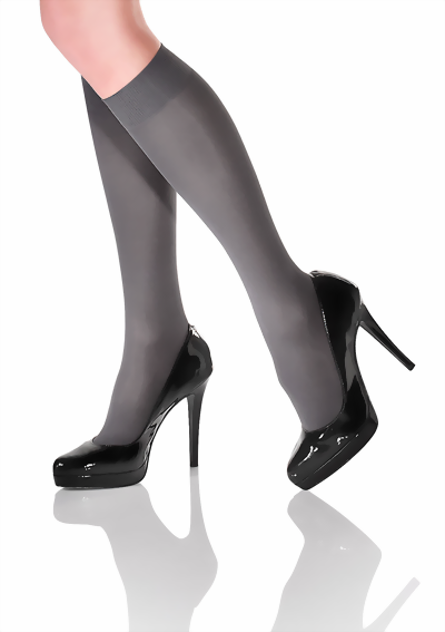 Marilyn - Opaque, microfiber knee highs Funny, 50 DEN