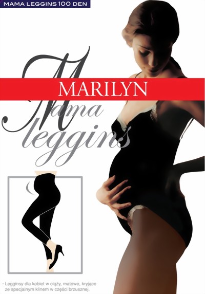 Marilyn - Opaque maternity leggings Mama 100 denier, grey, size S/M