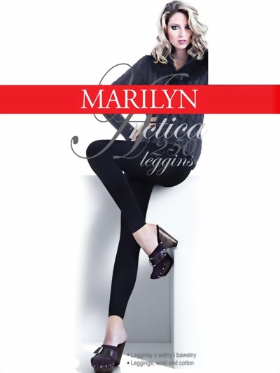 Marilyn - Opaque, warm winter legging Arctica 250 den, black, size S/M