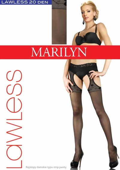 Marilyn - Sensuous Strip Panty with elegant lace finish at the top Lawless, white, size M/L