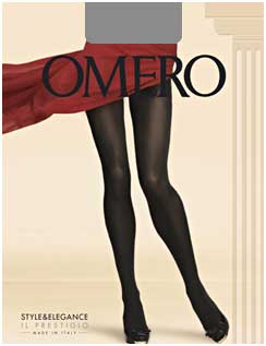 Omero - Opaque glossy tights Elios 100 denier, black, size L