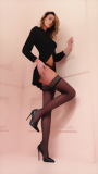 Trasparenze - Classic hold ups in trendy colours, pink, size M/L Trasparenze - Classic hold ups in trendy colours, pink, size M/L